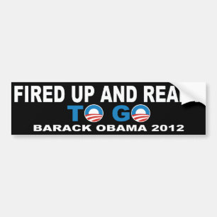 Autocollant De Voiture Barack Obama 2012 mis le feu et préparent pour