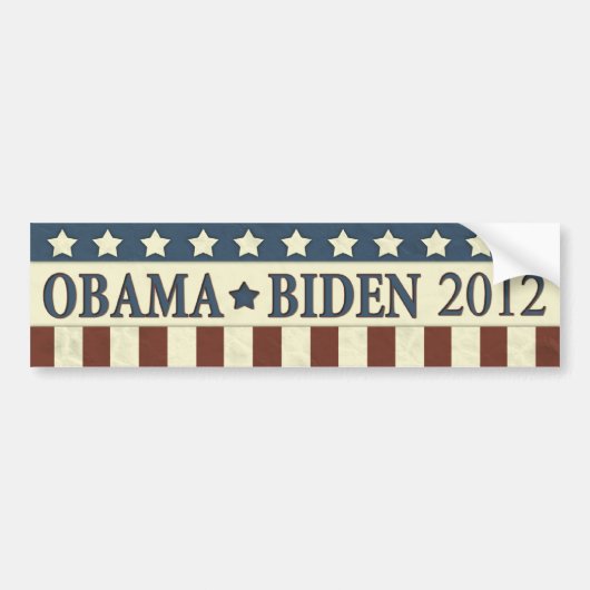 Autocollant De Voiture Barack Obama Joe Biden 2012 (Devant)