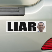 Autocollant De Voiture Barack Obama : Menteur (En voiture)