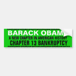 AUTOCOLLANT DE VOITURE BARACK OBAMA UN NOUVEAU CHAPITRE DANS L'HISTOIRE