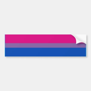 AUTOCOLLANT DE VOITURE BARRE BISEXUELLE DE DRAPEAU DE FIERTÉ