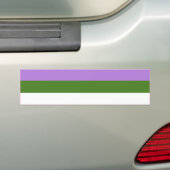 AUTOCOLLANT DE VOITURE BARRE DE DRAPEAU DE FIERTÉ DE GENDERQUEER (En voiture)