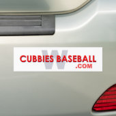 Autocollant De Voiture Base-ball W de Cubbies (En voiture)