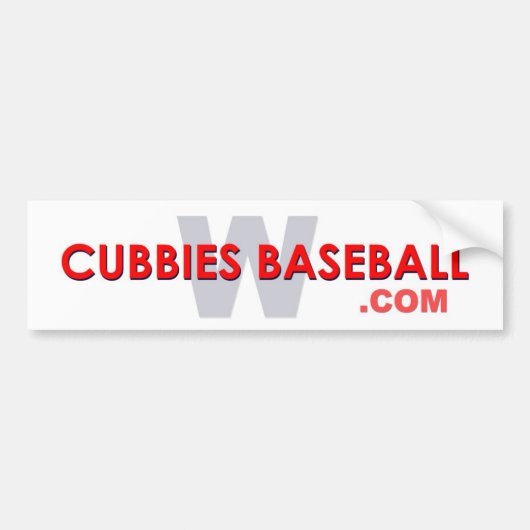 Autocollant De Voiture Base-ball W de Cubbies (Devant)
