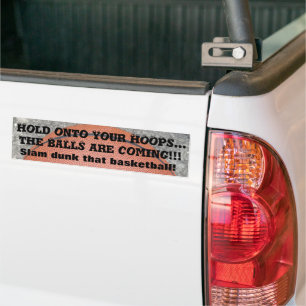 Autocollant De Voiture Basket-Ball Maintenez-Le Sur Vos Trous