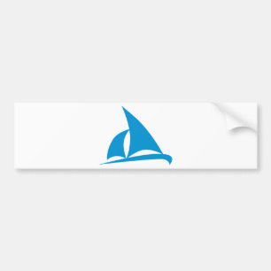 Autocollant De Voiture Bateau à voile bleu