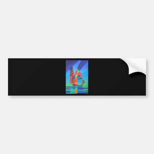 Autocollant De Voiture Bateau Abstrait Art Junk contre Deep Blue Sky