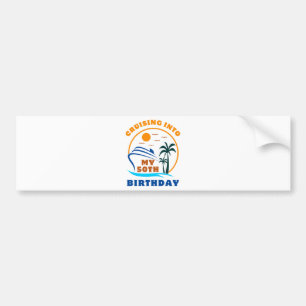 Autocollant De Voiture Bateau pour mes 50 ans de croisière