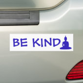 Autocollant De Voiture Be Kind Buddha Buddhist (En voiture)