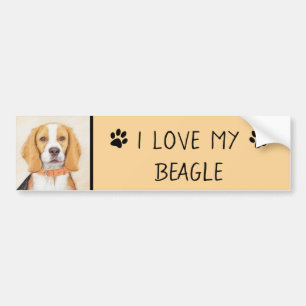 Autocollant De Voiture Beagle Hound Dog Peinture Animal Art original