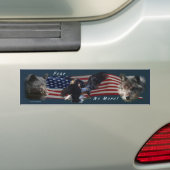 Autocollant De Voiture Bear, Wolf, Eagle, Sticker pare-chocs du drapeau a (En voiture)
