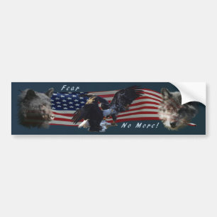 Autocollant De Voiture Bear, Wolf, Sticker de pare-chocs patriotique Aigl