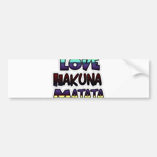 Autocollant De Voiture Beau Hakuna Matata Art Print (Devant)