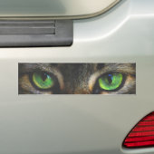 Autocollant De Voiture Beaux yeux de chat Tabby (En voiture)