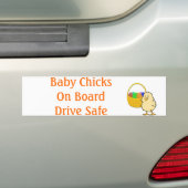 Autocollant De Voiture Bébés à bord poulets de Pâques (En voiture)