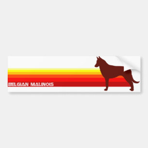 Autocollant De Voiture Belge Malinois avec l'adhésif pour pare-chocs de