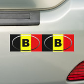 Autocollant De Voiture Belgique - B - ovale européen (En voiture)