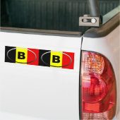 Autocollant De Voiture Belgique - B - ovale européen (Sur camion)