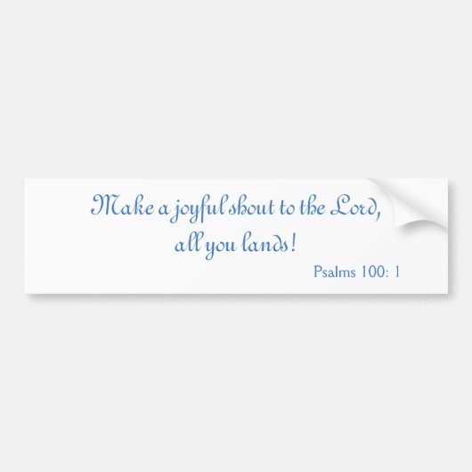 Autocollant De Voiture Belle Écriture Biblique (Devant)