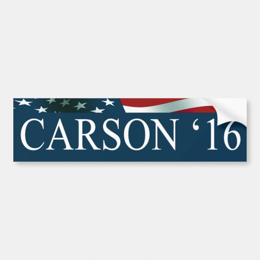 Autocollant De Voiture Ben Carson 2016 (Devant)