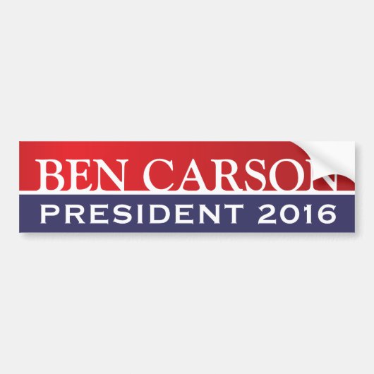 Autocollant De Voiture Ben Carson pour le président (Devant)