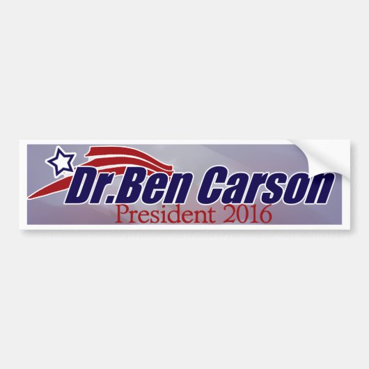 Autocollant De Voiture Ben Carson pour le Président adhésif pour (Devant)