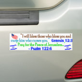 Autocollant De Voiture Bénissez l'Israël (En voiture)