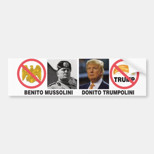Autocollant De Voiture Benito Mussolini —Donito Trumpolini bumper sticke (Devant)