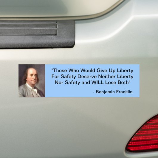 Autocollant De Voiture Benjamin Franklin (En voiture)