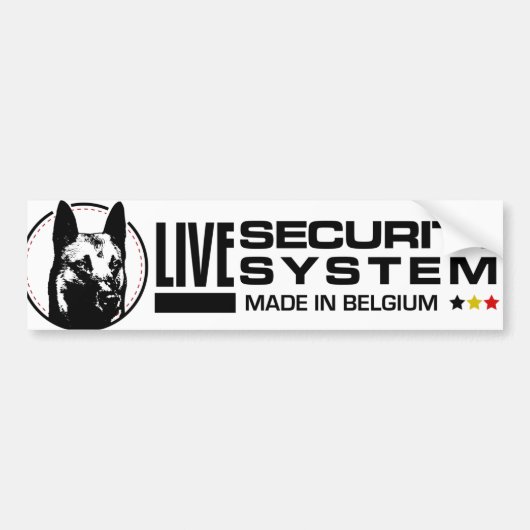 Autocollant De Voiture Berger belge - adhésif pour pare-chocs de Malinois (Devant)