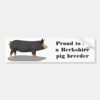 Autocollant De Voiture Berkshire, fier d'être un éleveur de porc de