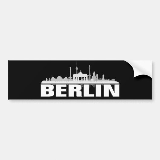 Autocollant De Voiture Berlin Skyline (Devant)