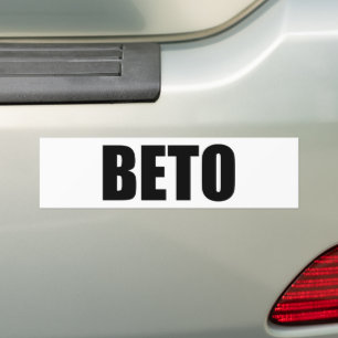 Autocollant De Voiture Beto O’Rourke typographie moderne en noir et blanc