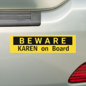 Autocollant De Voiture BEWARE Karen à bord Intitulé Femme (En voiture)