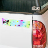 Autocollant De Voiture bff ~ coeurs (Sur camion)