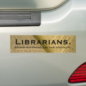 Autocollant De Voiture Bibliothécaires (En voiture)