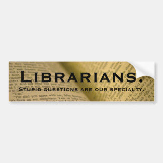 Autocollant De Voiture Bibliothécaires