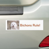 Autocollant De Voiture Bichon Frise (En voiture)