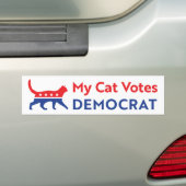 Autocollant De Voiture Biden 2020 - Mon chat vote démocrate (En voiture)