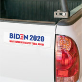 Autocollant De Voiture Biden 2020 rend l'Amérique respectable à nouveau (Sur camion)
