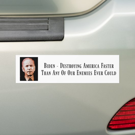 Autocollant De Voiture Biden - Détruire l'autocollant de pare-chocs Ameri (En voiture)