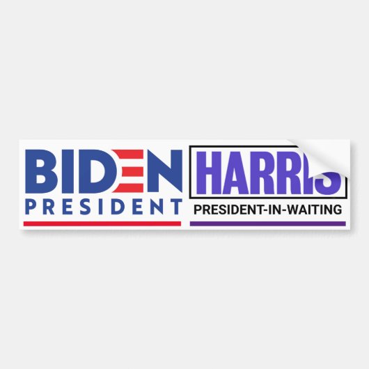 Autocollant De Voiture Biden en 2020 / Harris en ? (Devant)