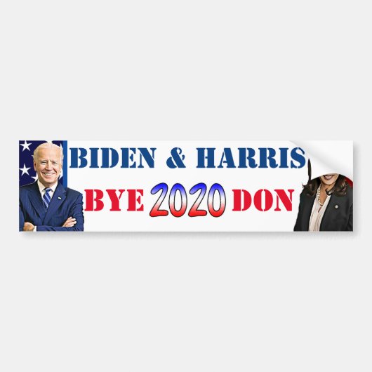 Autocollant De Voiture Biden et Harris Bye-Don contre Trump (Devant)