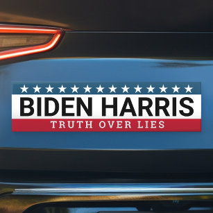 Autocollant De Voiture Biden Harris 2020 2024 - Truth Over Lies