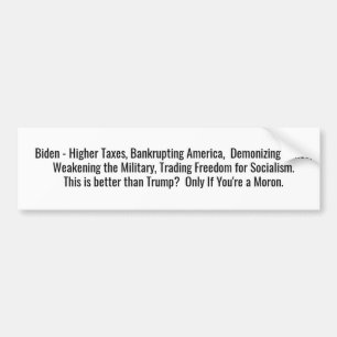 Autocollant De Voiture Biden - Mieux que Trump ?
