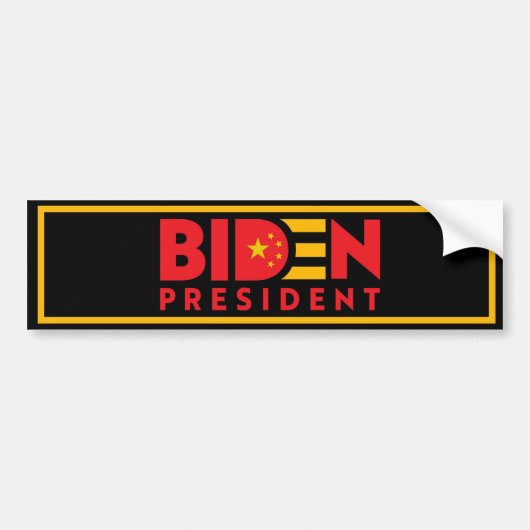 Autocollant De Voiture Biden pour le président chinois (Devant)