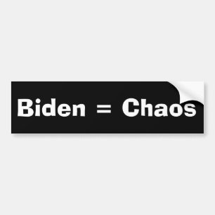 Autocollant De Voiture Biden = Sticker Chaos Bumper