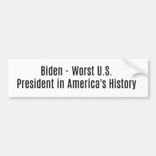 Autocollant De Voiture Biden-Worst Président dans l'histoire des États-Un