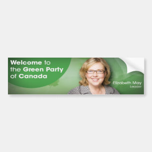 Autocollant De Voiture Bienvenue au chef du Parti Vert du Canada Mai