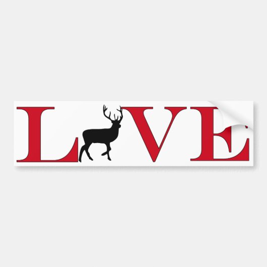 Autocollant De Voiture Big Buck Lover Bumpersticker (Devant)